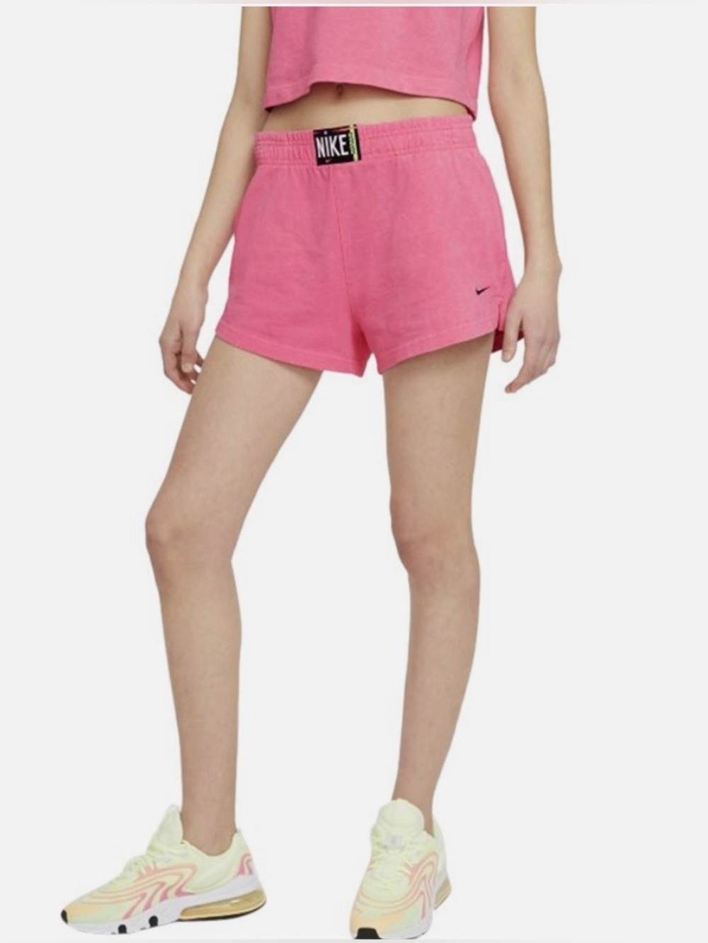 Nike Just Do It Pink Cotton Lounge Shorts Women’s Medium Retro Athleisure
